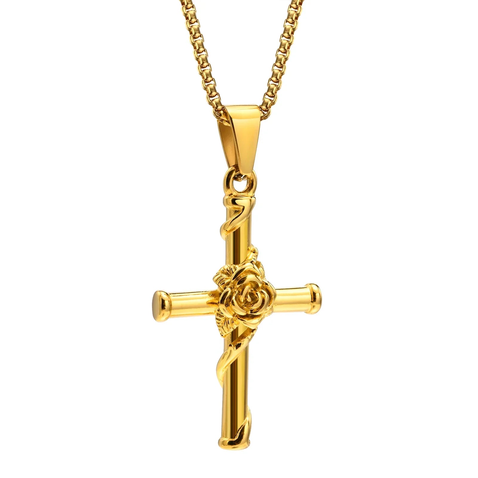 Athena Allure Rose Cross Pendant