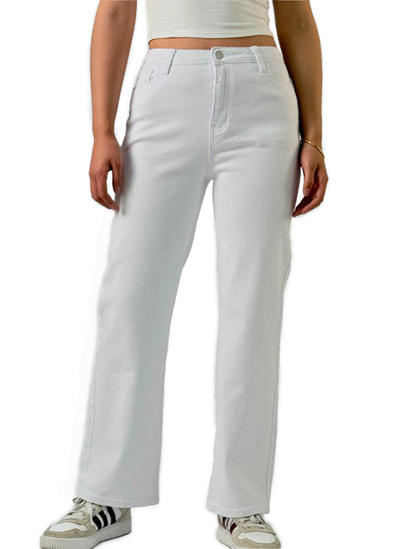 Rovioo Y2K Classic White Jeans
