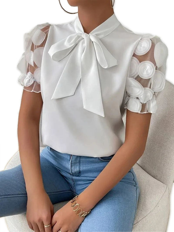 Rovioo Mesh Patch Blouse