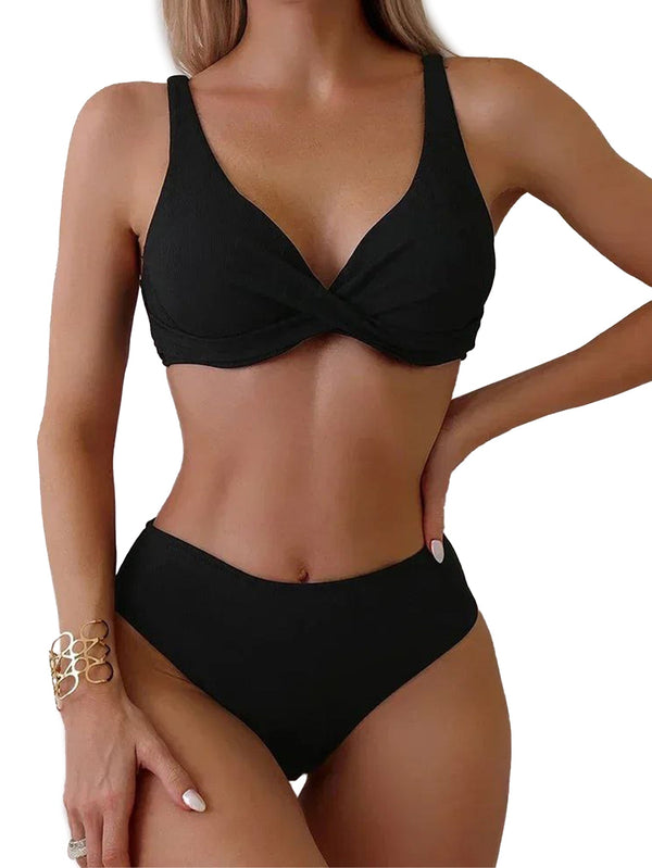Rovioo Classic Low-Waist Bikini Set