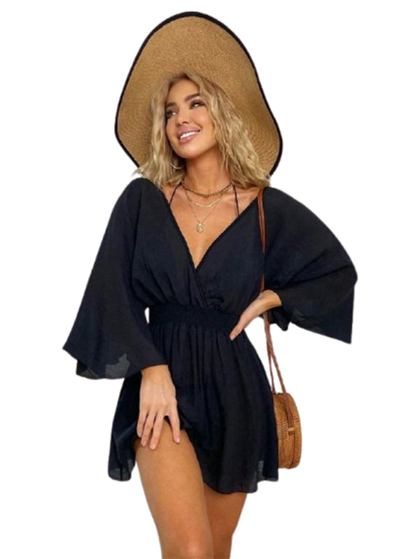 Rovioo V-Neck Beach Cover-Up