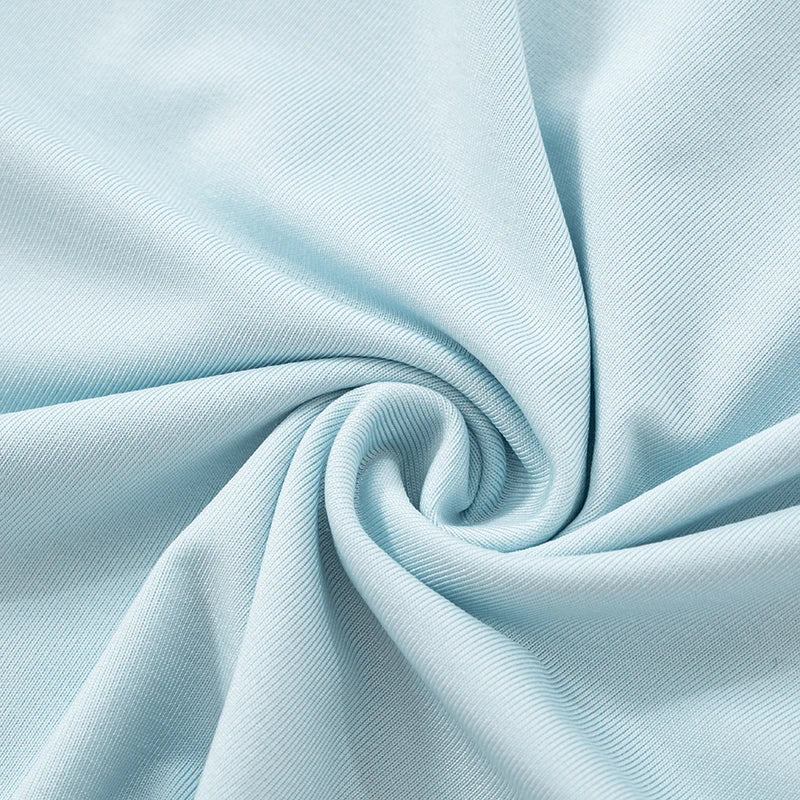 Rovioo Baby Blue Off-Shoulder Maxi Dress