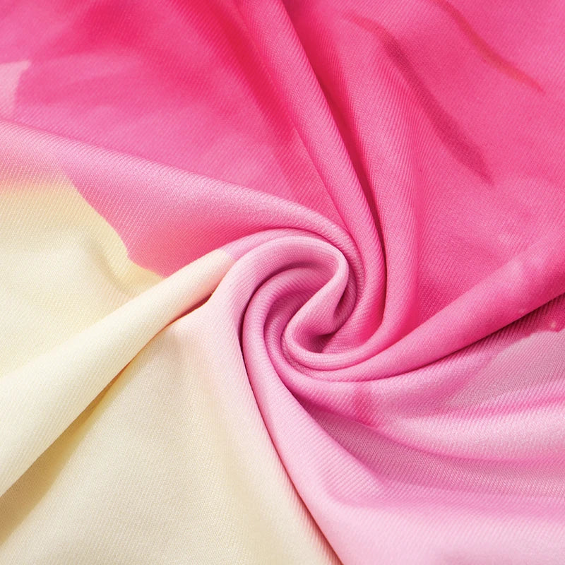 ROVIOO CUTENOVA Tropical Hibiscus Print Tube Dress