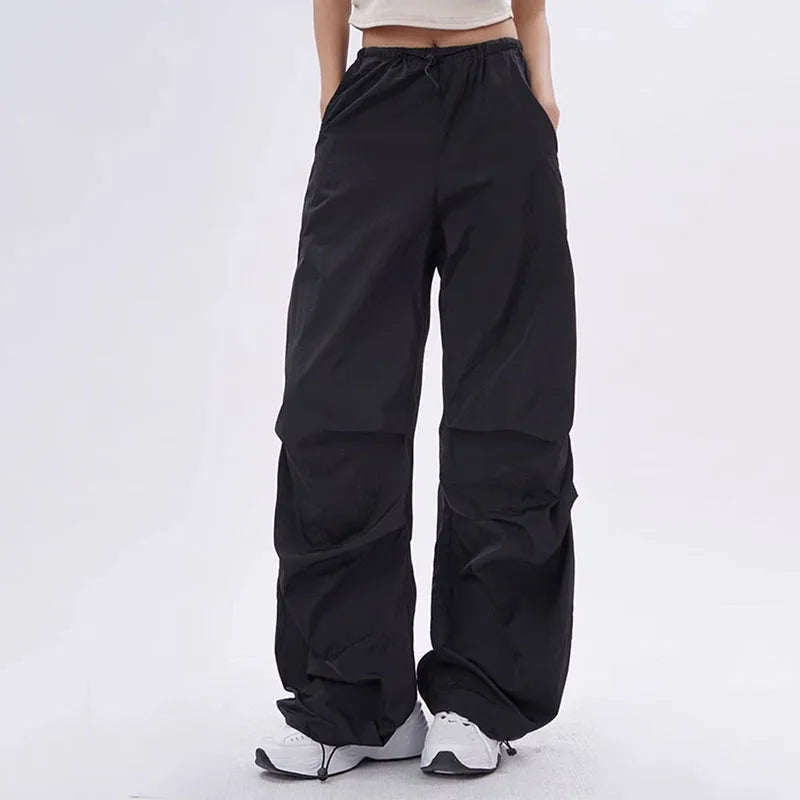 Rovioo Y2K Harajuku Parachute Cargo Pants