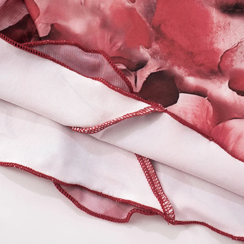 ROVIOO CUTENOVA Floral Ruffle Halter Romper