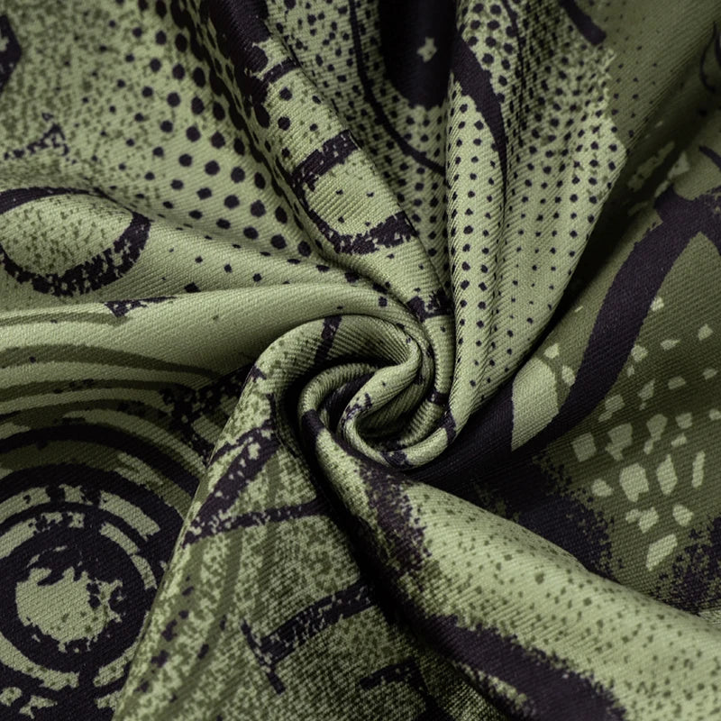 ROVIOO CUTENOVA Women'S Sexy Skinny Slit Abstract Letter Printed High Waist Stretchy Small Leg Split Shrinking Pleated Hem Casual Pants