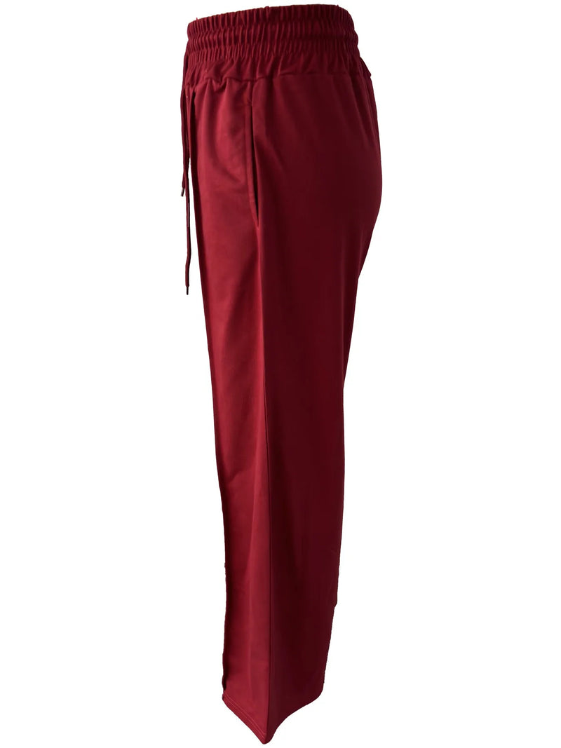 Pleated Wide-Leg Sweatpants