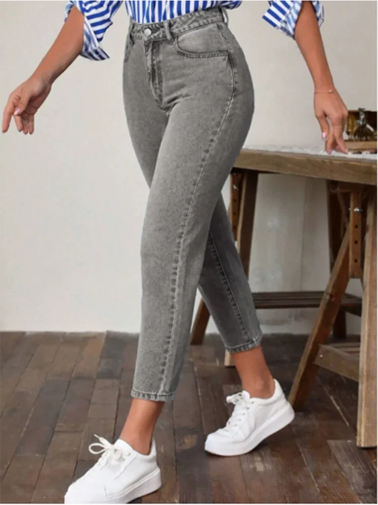 Rovioo High Waist Straight Pants