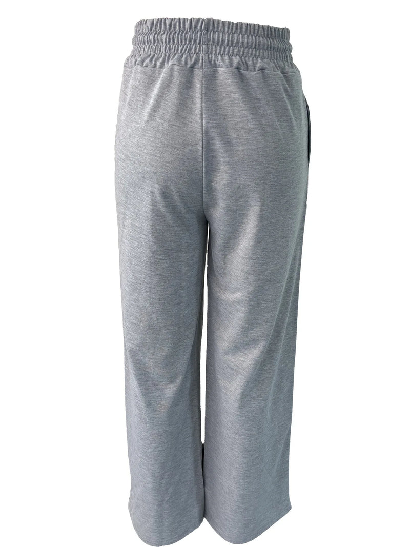 Pleated Wide-Leg Sweatpants