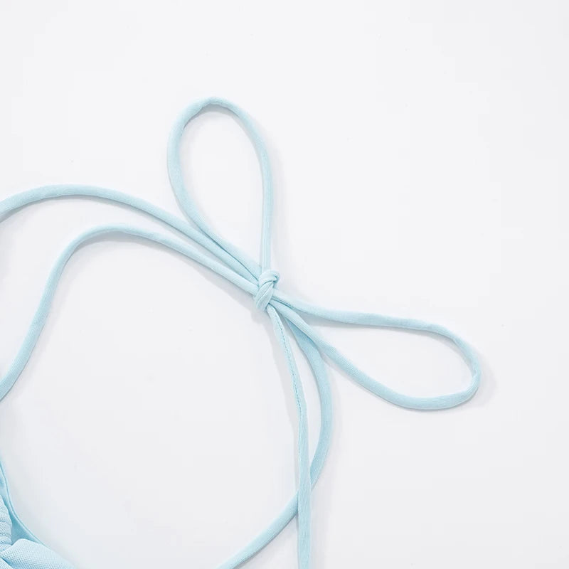 Rovioo Baby Blue Off-Shoulder Maxi Dress