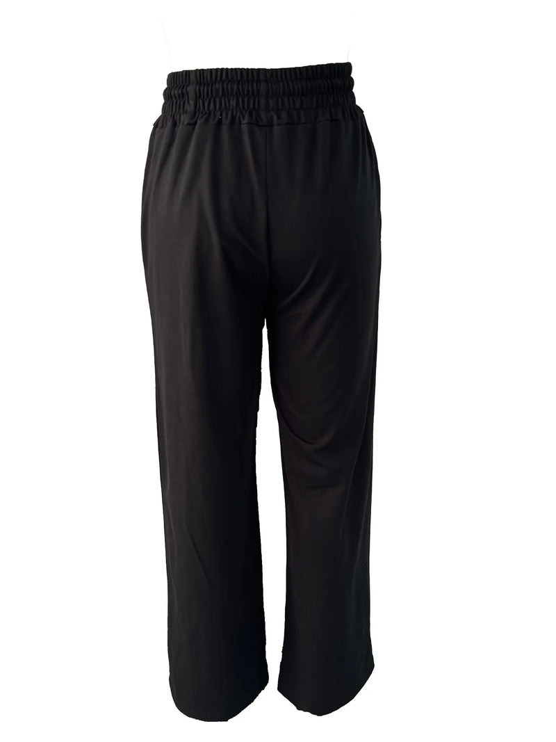 Pleated Wide-Leg Sweatpants