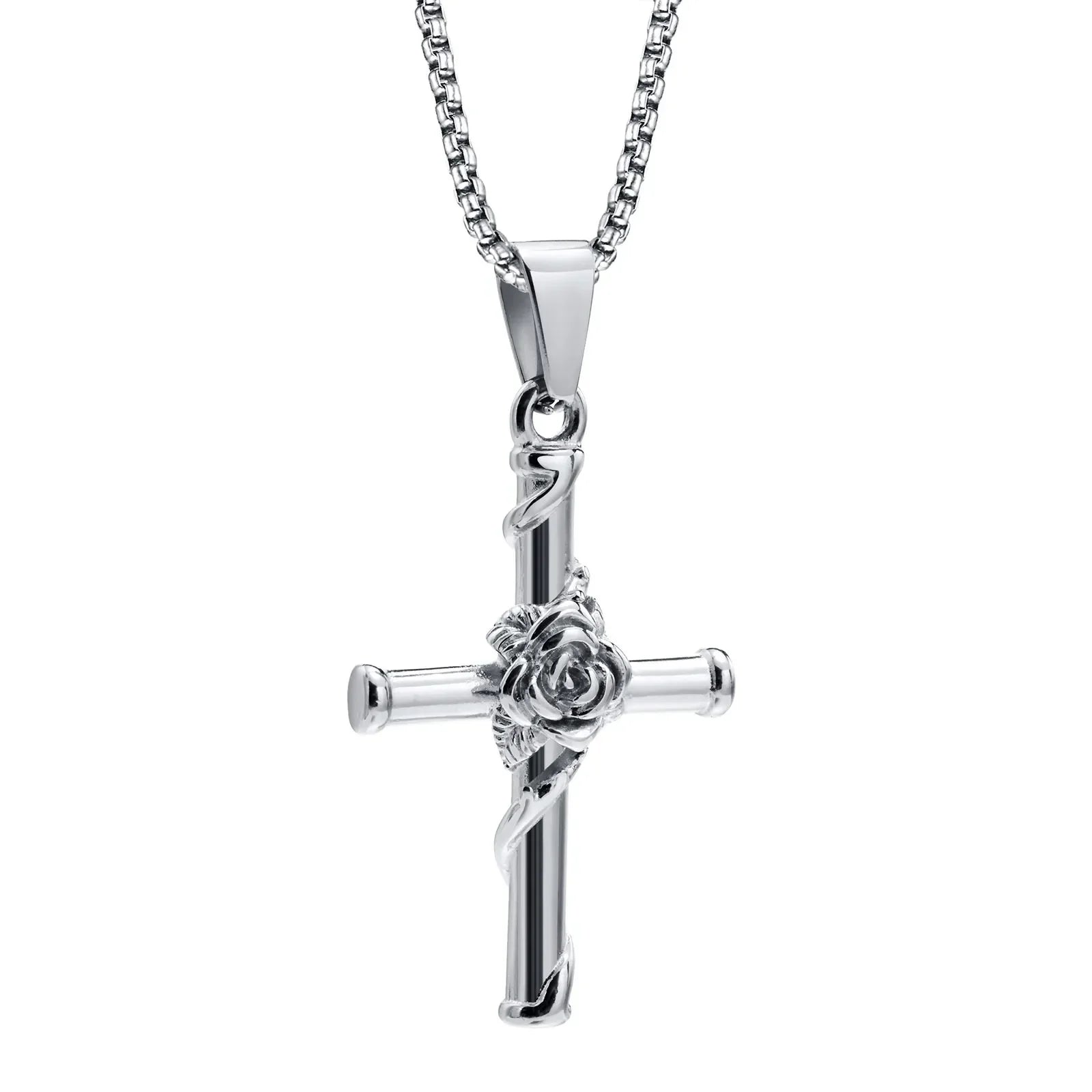 Athena Allure Rose Cross Pendant