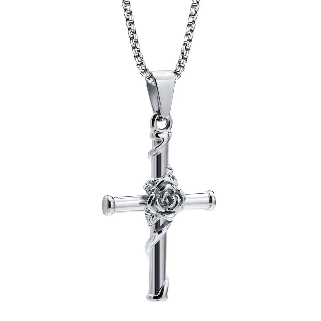 Athena Allure Rose Cross Pendant