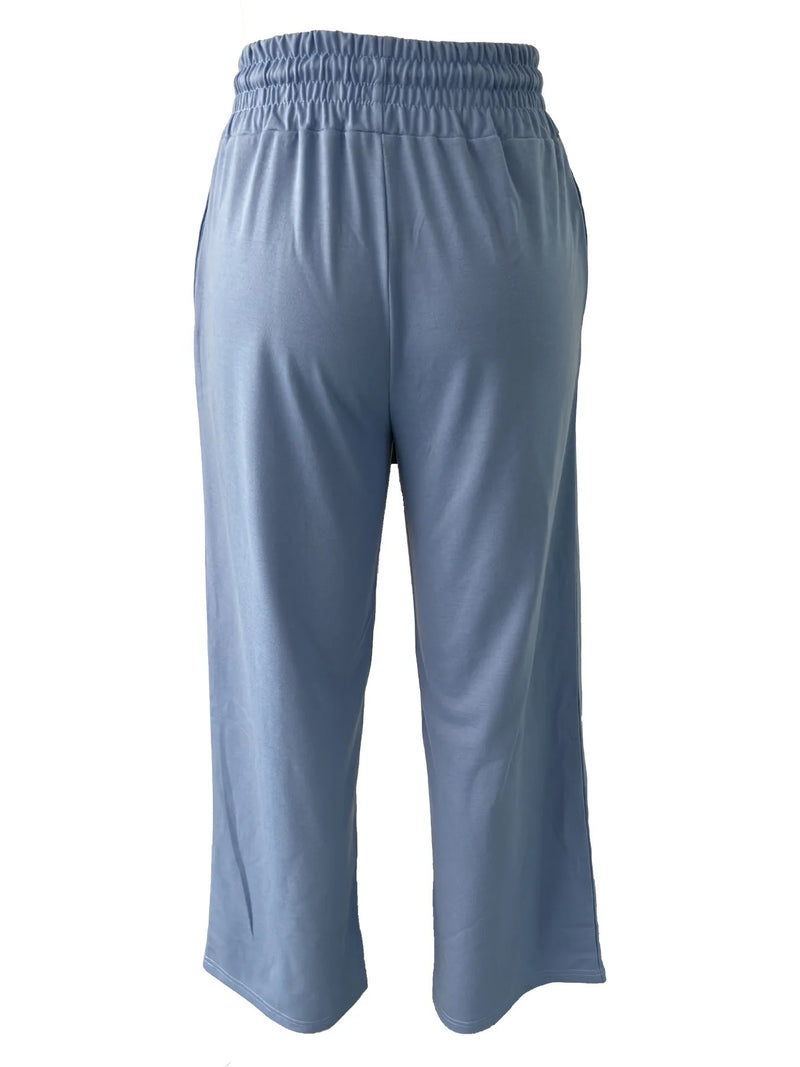 Pleated Wide-Leg Sweatpants