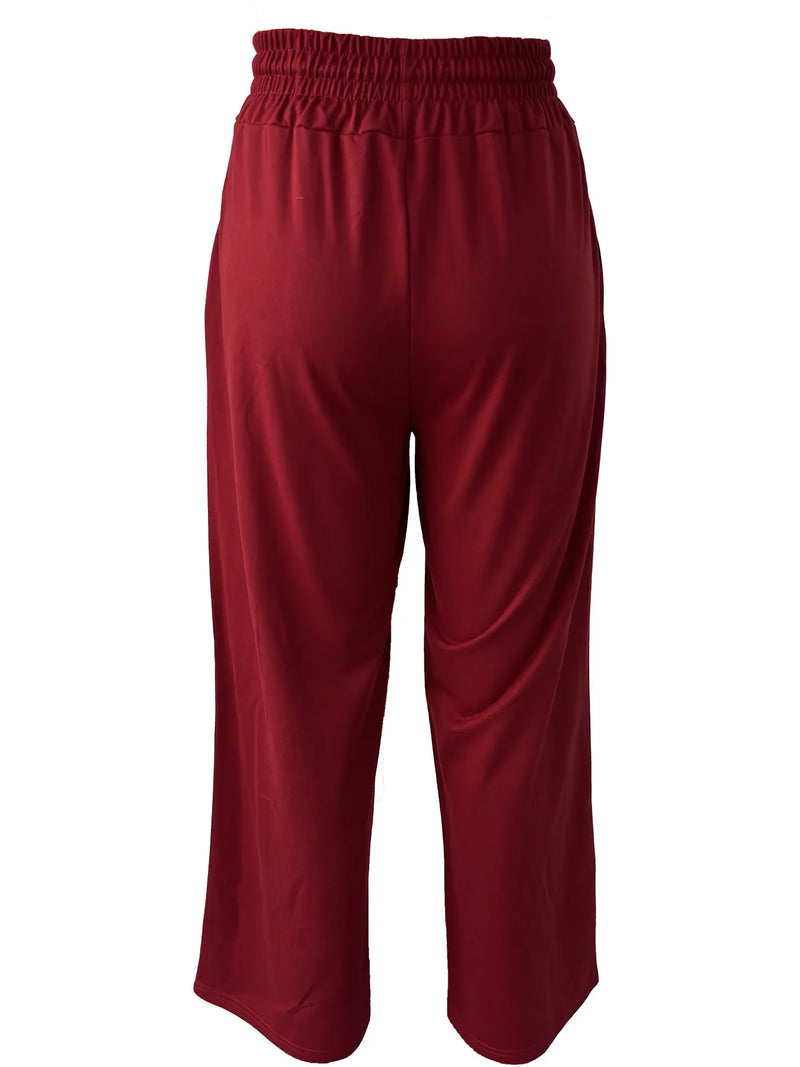Pleated Wide-Leg Sweatpants