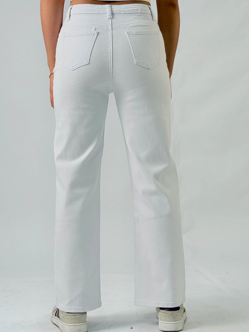 Rovioo Y2K Classic White Jeans