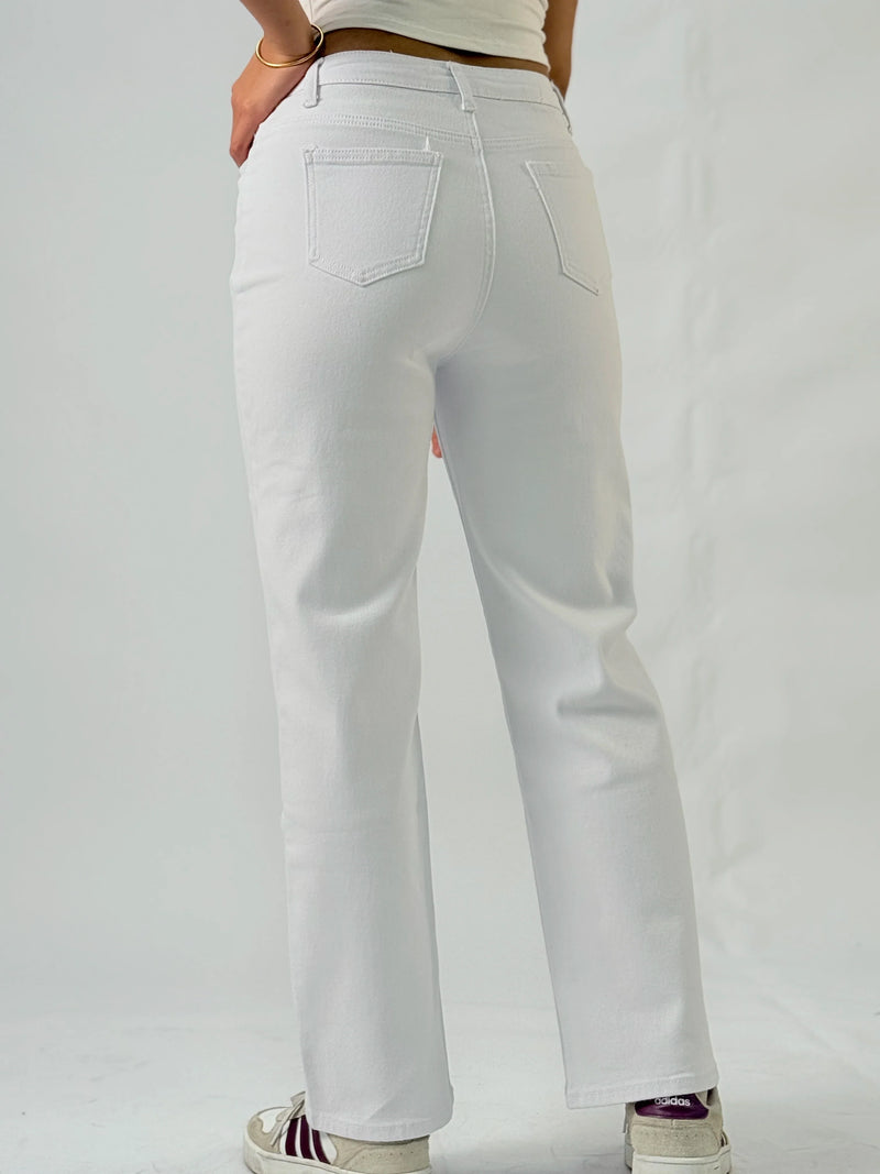 Rovioo Y2K Classic White Jeans