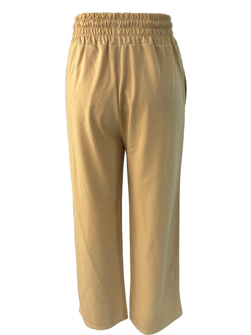 Pleated Wide-Leg Sweatpants