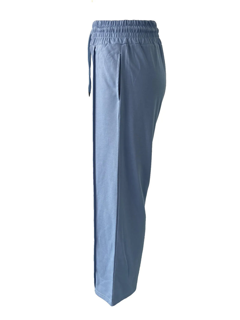 Pleated Wide-Leg Sweatpants