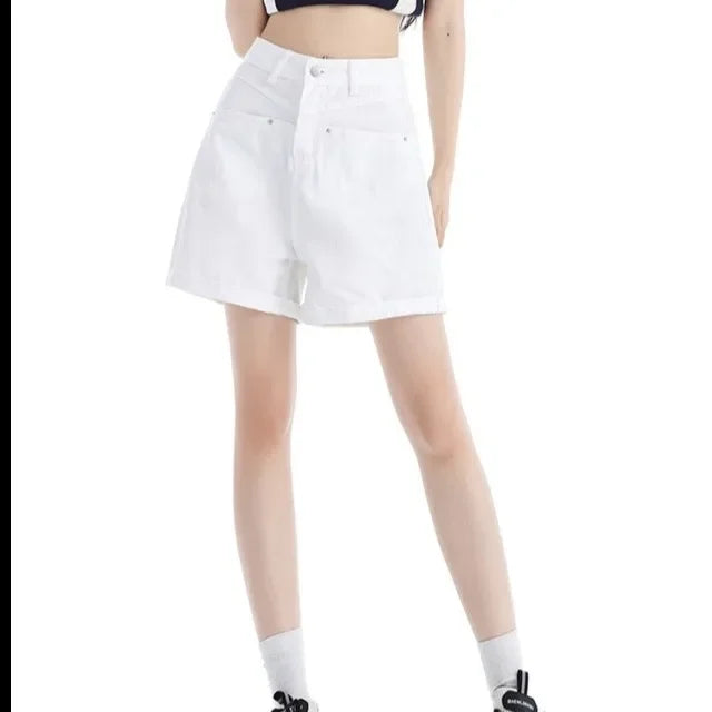 Rovioo Light Blue A-Line Denim Shorts