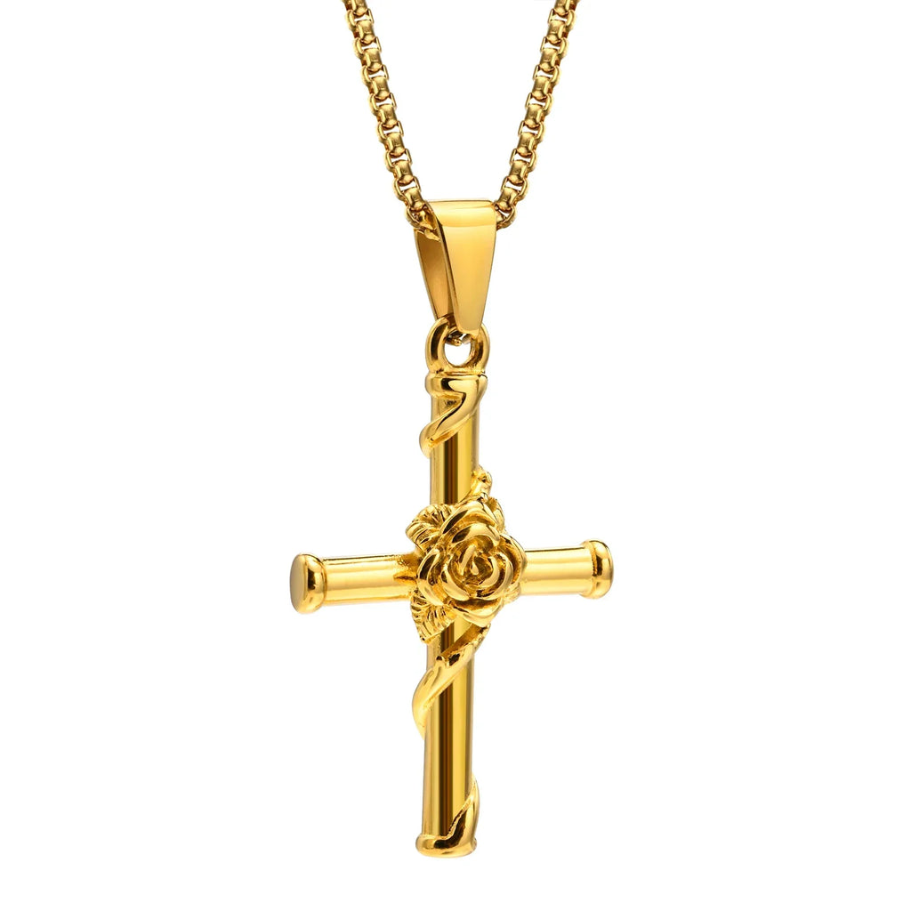 Athena Allure Rose Cross Pendant