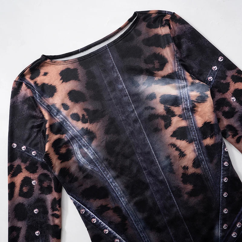 Rovioo CUTENOVA Tie-Dye Mini Dress with Grommet Details