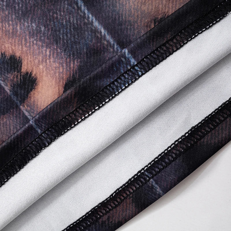 Rovioo CUTENOVA Tie-Dye Mini Dress with Grommet Details