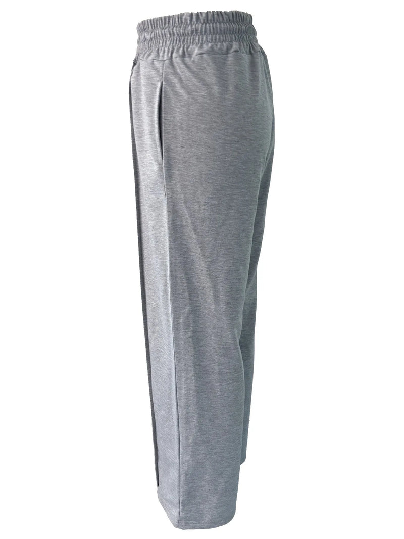 Pleated Wide-Leg Sweatpants