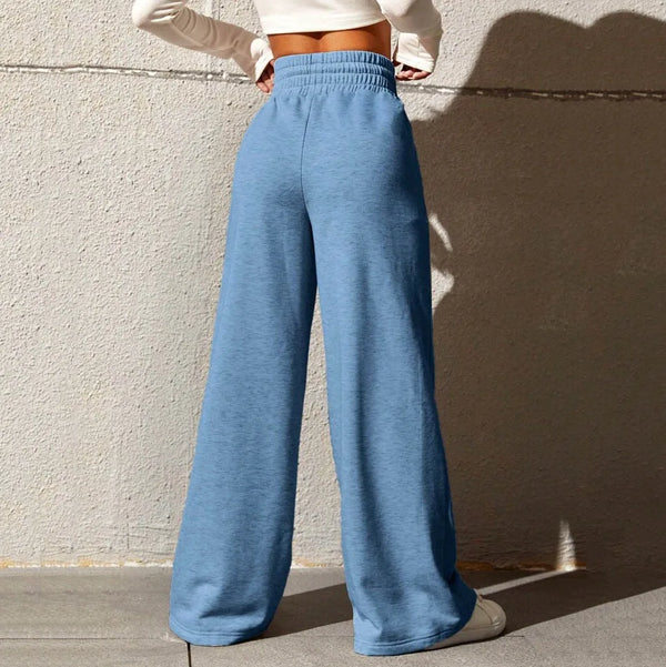 Pleated Wide-Leg Sweatpants
