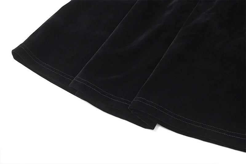 ROVIOO DGLUKE Strapless Velvet Mini Dress