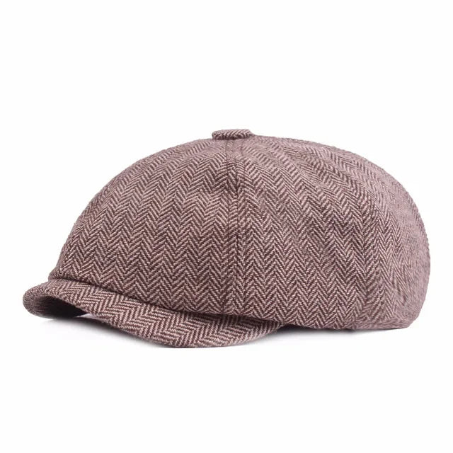 Athena Allure Designer Herringbone Flat Cap