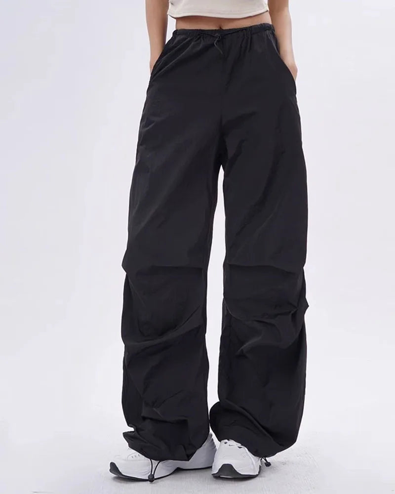 Rovioo Y2K Harajuku Parachute Cargo Pants