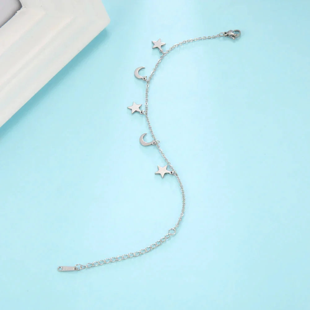 Athena Allure Designer Bohemian Moon Charm Bracelet