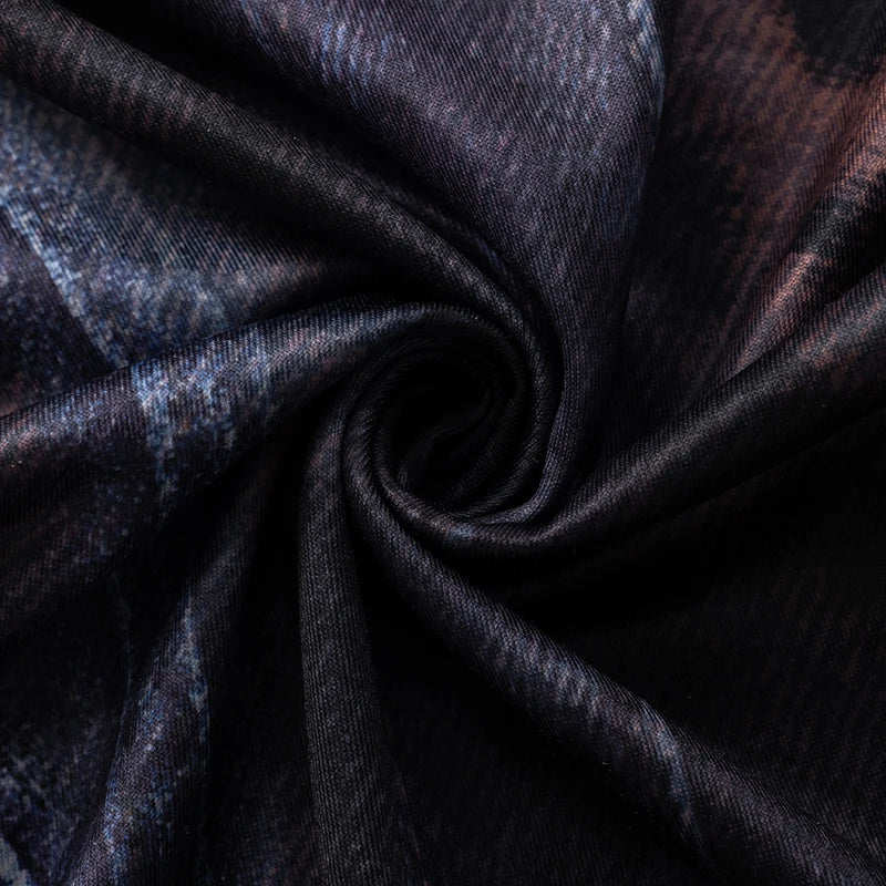 Rovioo CUTENOVA Tie-Dye Mini Dress with Grommet Details