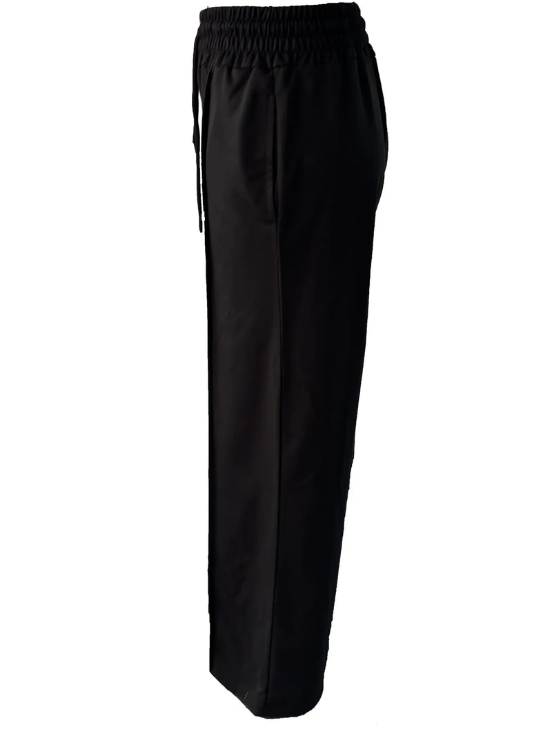 Pleated Wide-Leg Sweatpants