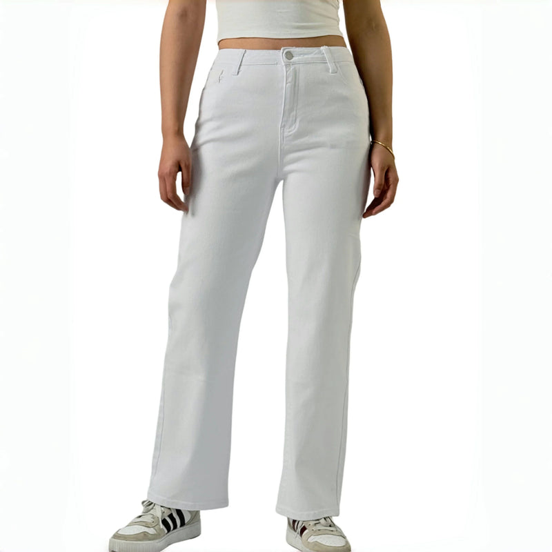 Rovioo Y2K Classic White Jeans